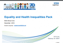 Equality and Health Inequalities Pack: NHS Wirral CCG